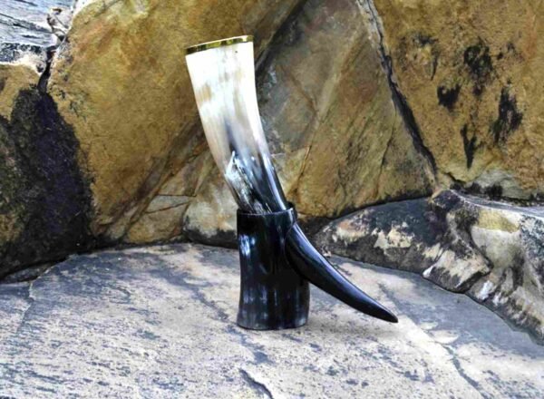 Panoply Premium Viking-Style Drinking Horn with Stand - Image 4