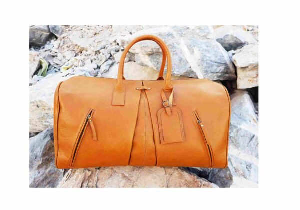 Panoply Leather Light Brown Duffle Bag