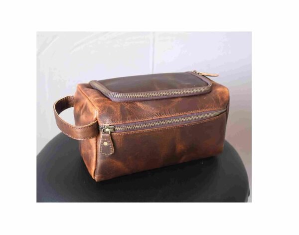 Panoply Leather Brown Toiletry Bag
