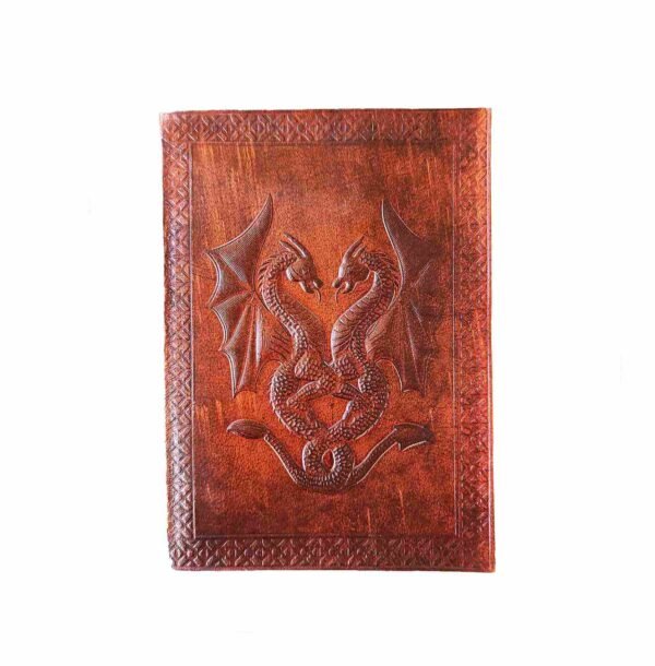Panoply Leather UV Dragon Journal – Vintage Style Diary - Image 2