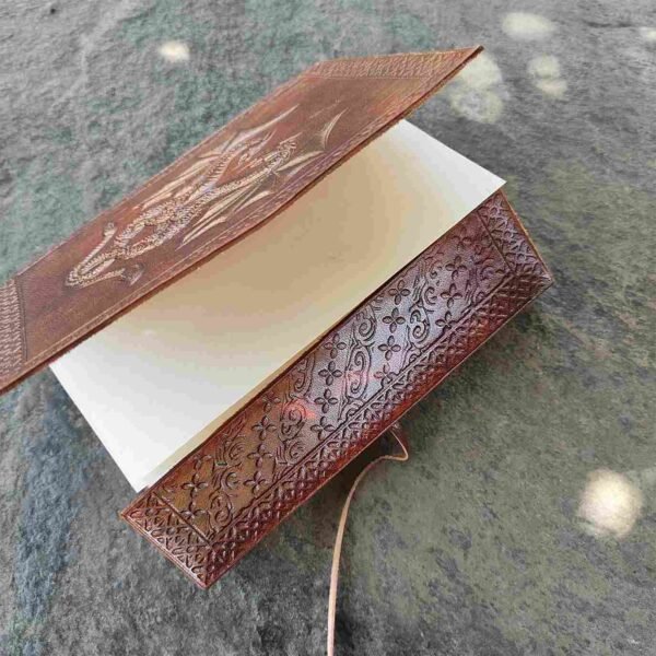Panoply Leather UV Dragon Journal – Vintage Style Diary - Image 6