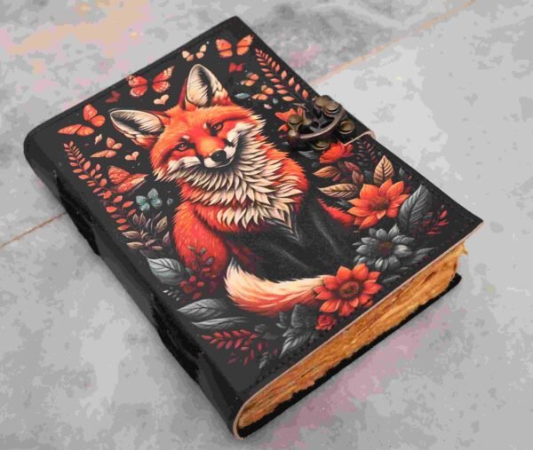 Panoply Leather UV Wolf Journal – Vintage Style Diary - Image 6