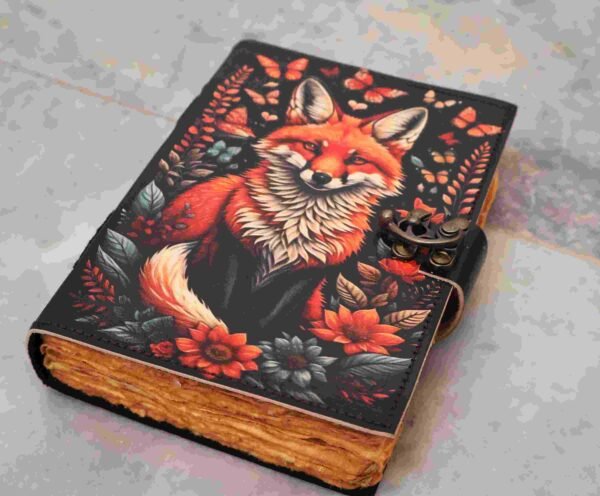Panoply Leather UV Wolf Journal – Vintage Style Diary - Image 5