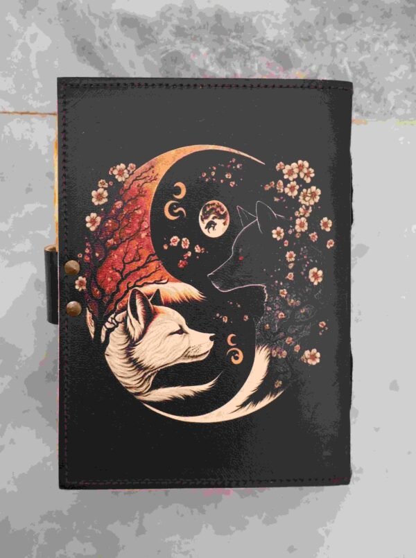 Panoply Leather UV Wolf Journal – Vintage Style Diary - Image 4