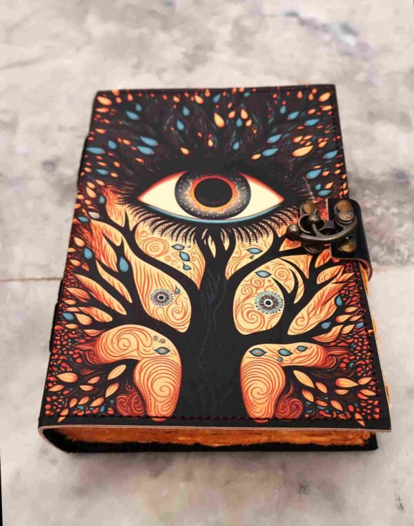 Panoply Leather UV Evil Eye Journal – Vintage Style Diary - Image 3