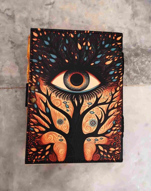 Panoply Leather UV Evil Eye Journal – Vintage Style Diary - Image 5
