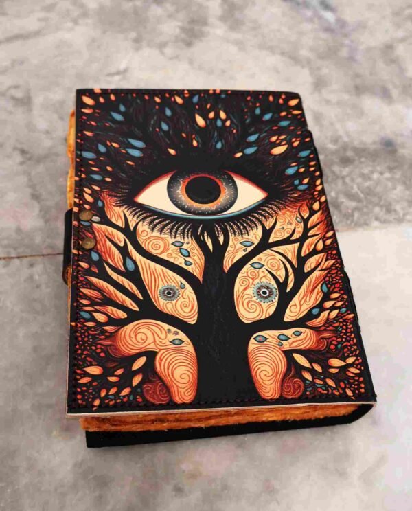 Panoply Leather UV Evil Eye Journal – Vintage Style Diary - Image 6