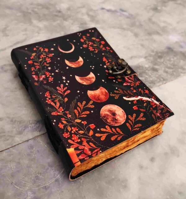 Panoply Leather UV Red Sun Moon – Vintage Style Diary