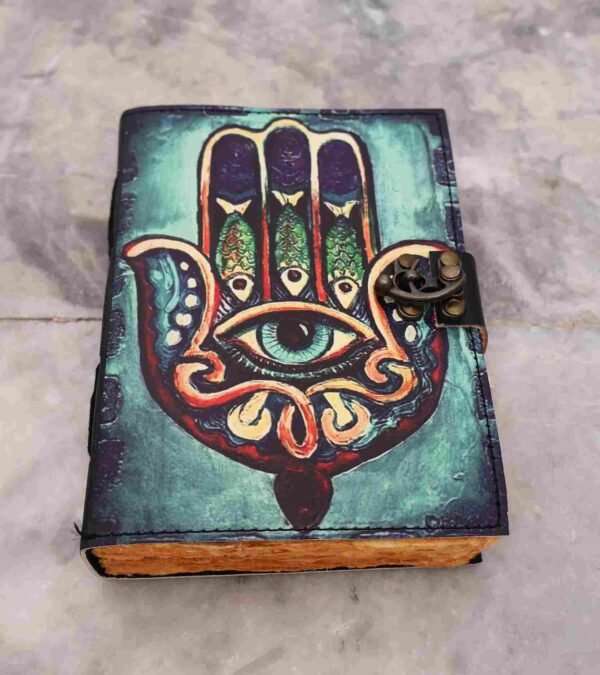 Panoply Leather UV Evil Hand Journal – Vintage Style Diary