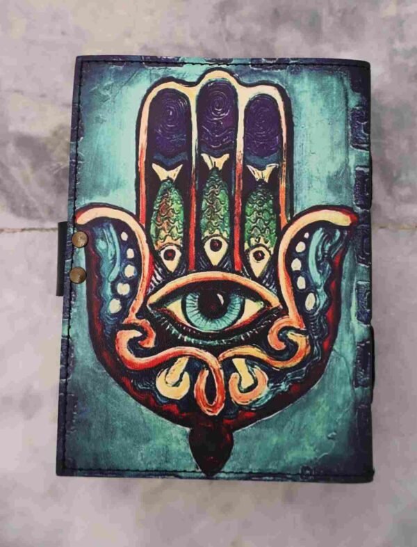 Panoply Leather UV Evil Hand Journal – Vintage Style Diary - Image 5