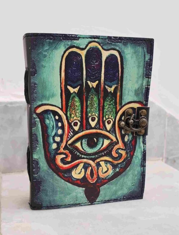 Panoply Leather UV Evil Hand Journal – Vintage Style Diary - Image 2