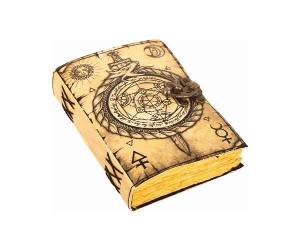 Panoply Leather UV Print Ouroboros Journal – Vintage Style Diary